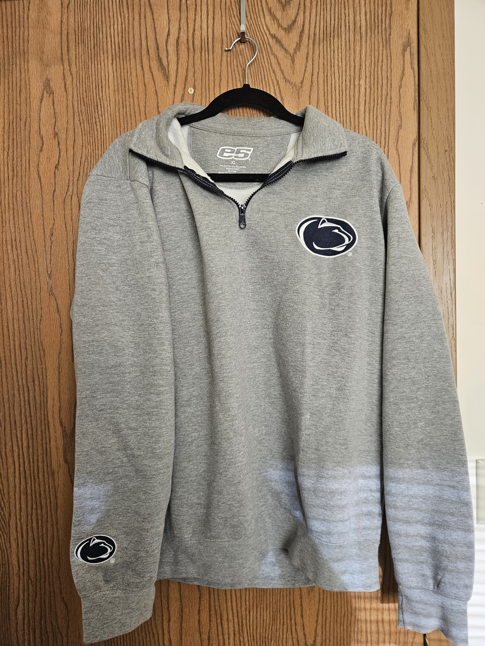 Penn State Gray Quarter-Zip Pullover Sweater
